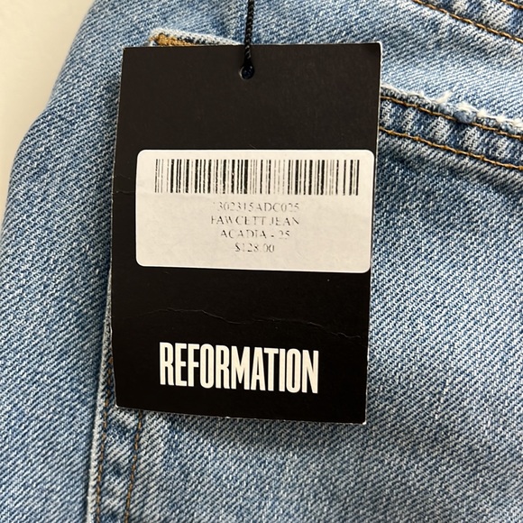 Reformation Fawcett Wide Leg Jeans | Size 25 Acadia - Picture 7 of 15